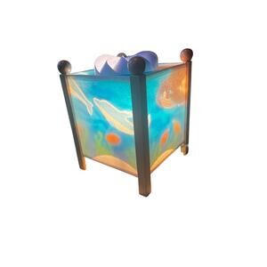 Vintage Magic Spinning motion  lamp ocean themed  dolphin whale fish kids